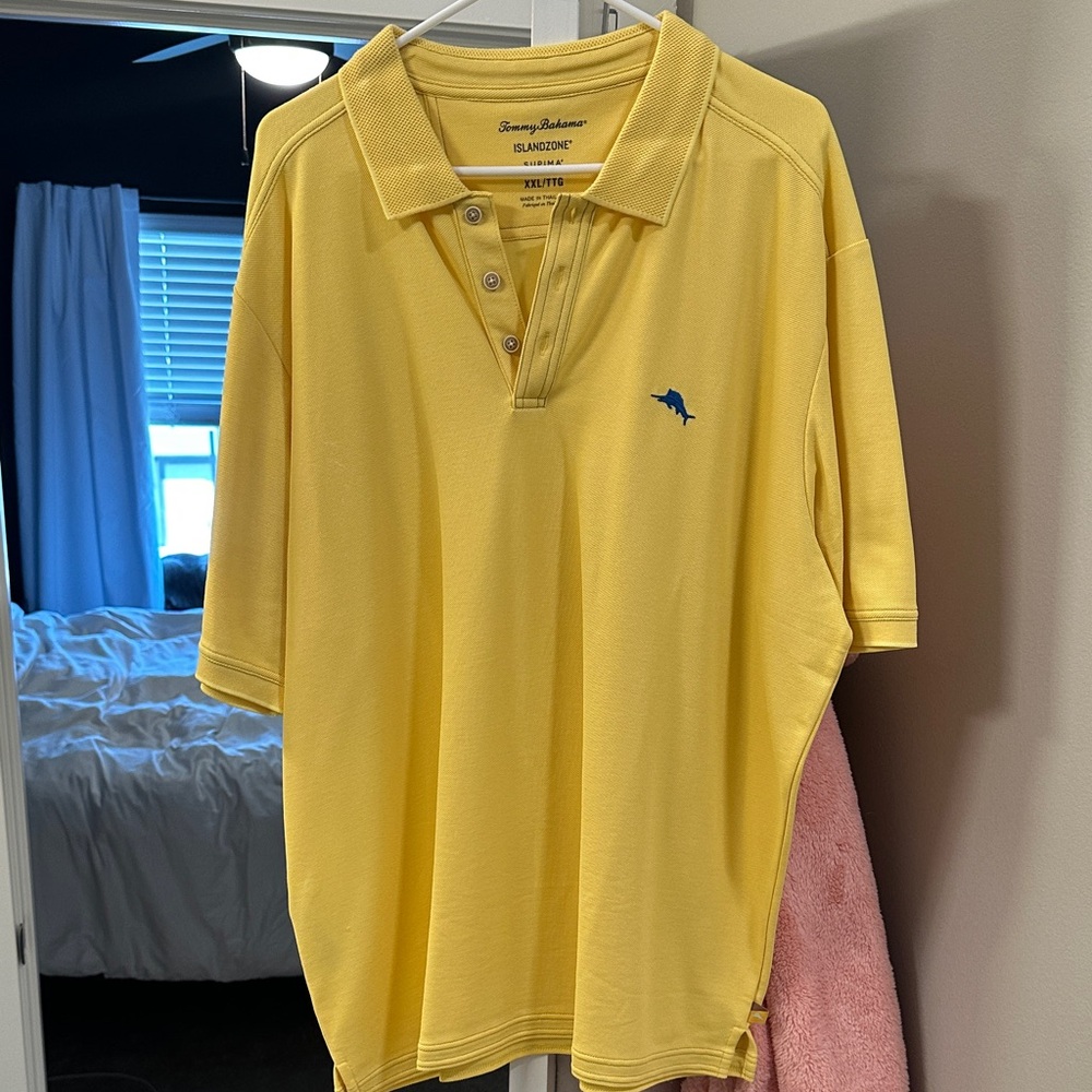 Tommy Bahama Men's Yellow Polo Shirt